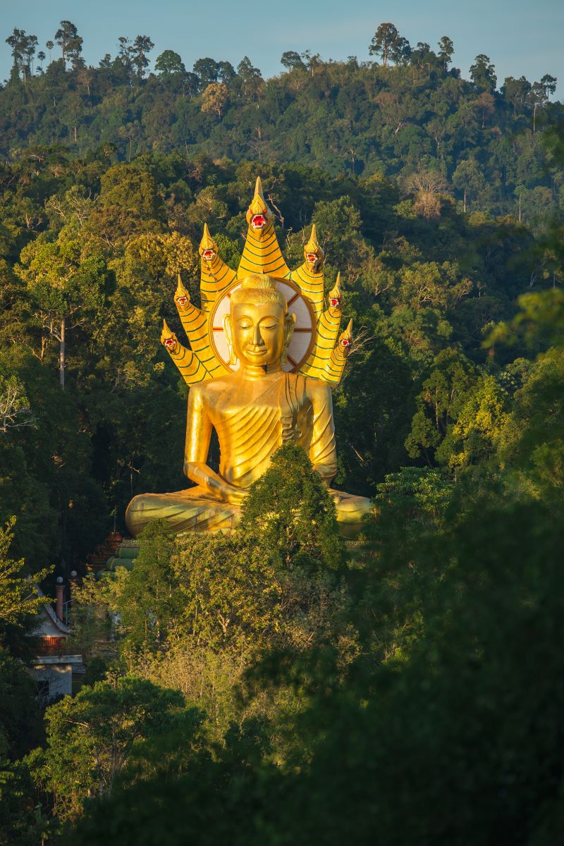 Buddha sheltered by a Naga at Wat Bang Riang